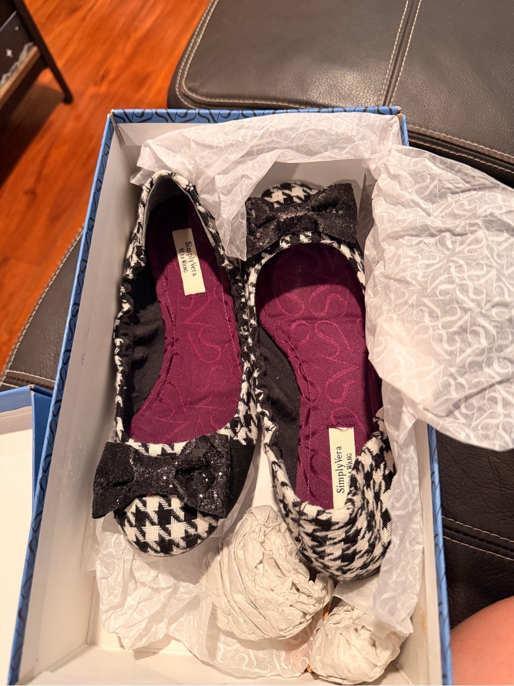 Simply Vera Vera Wang Houndstooth Ballet Shoes